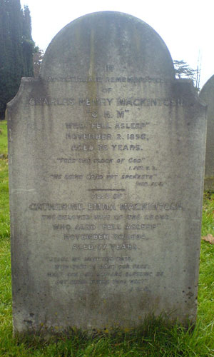 Charles Mackintosh Grave Marker